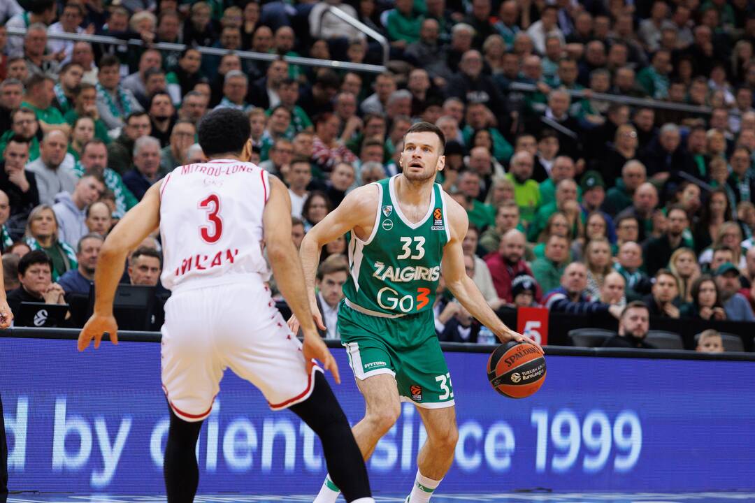 Eurolyga: Kauno „Žalgiris“ – Milano „EA7 Emporio Armani“ 71:62