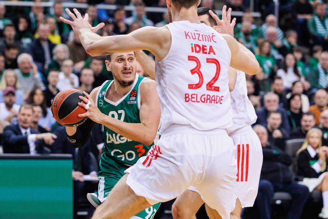 Eurolyga: Kauno „Žalgiris“ – Belgrado  „Crvena zvezda“ 71:66