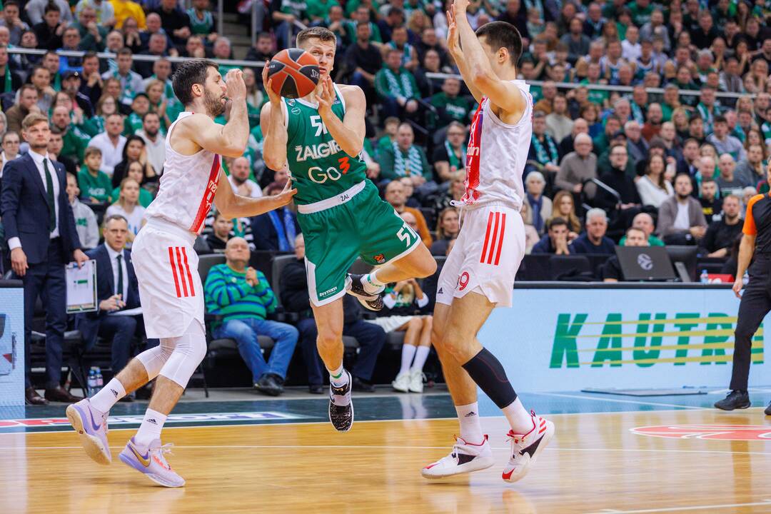 Eurolyga: Kauno „Žalgiris“ – Belgrado  „Crvena zvezda“ 71:66