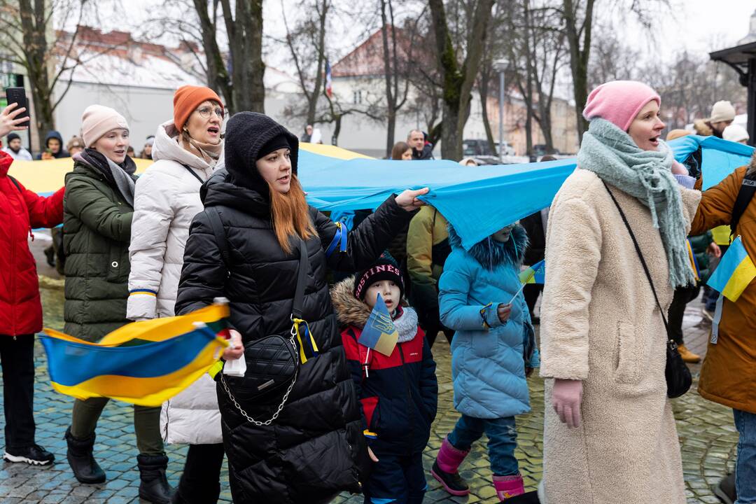 Mitingas ir eitynės Ukrainai palaikyti