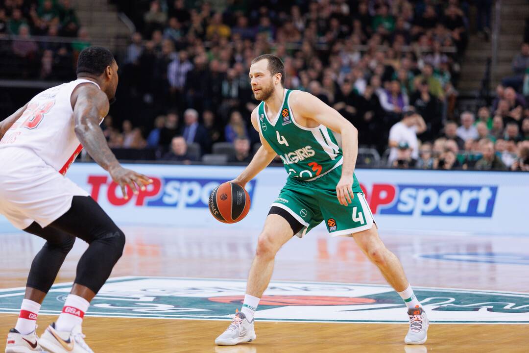 Eurolyga: Kauno „Žalgiris“ – Pirėjo „Olympiacos“ 72:74