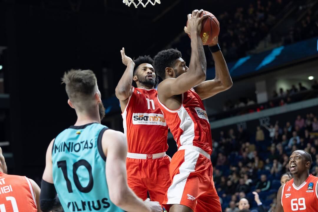 Europos taurė: Vilniaus „Wolves“ – Tel Avivo „Hapoel“ 81:89