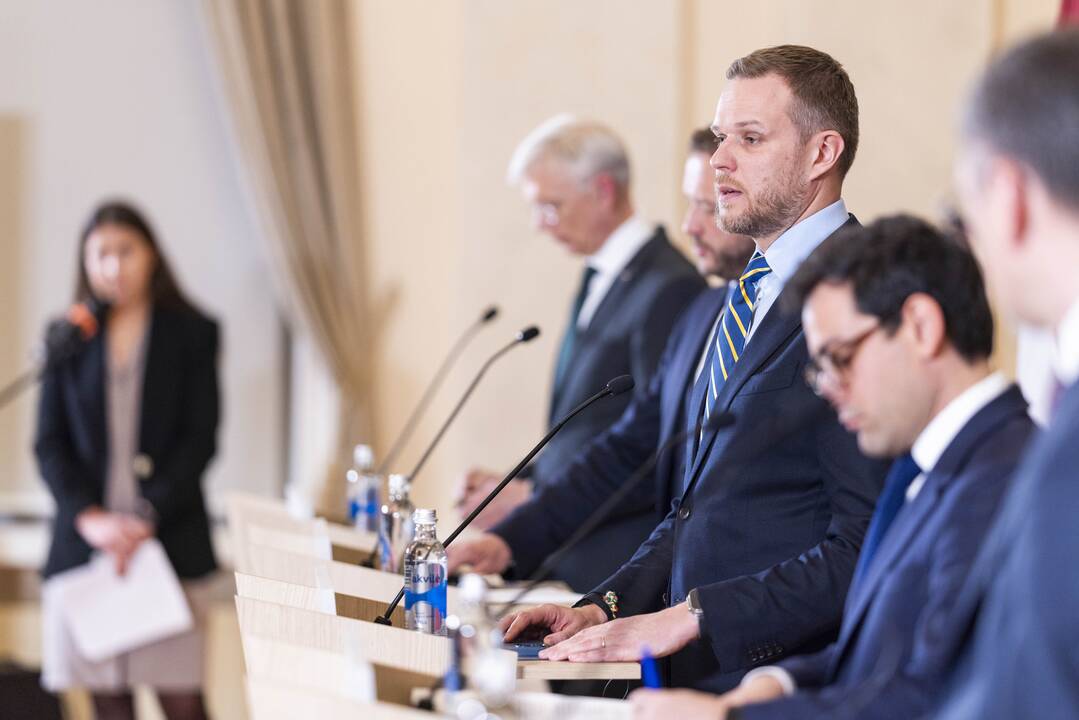 G. Landsbergio, Estijos, Latvijos, Prancūzijos bei Ukrainos ministrų spaudos konferencija