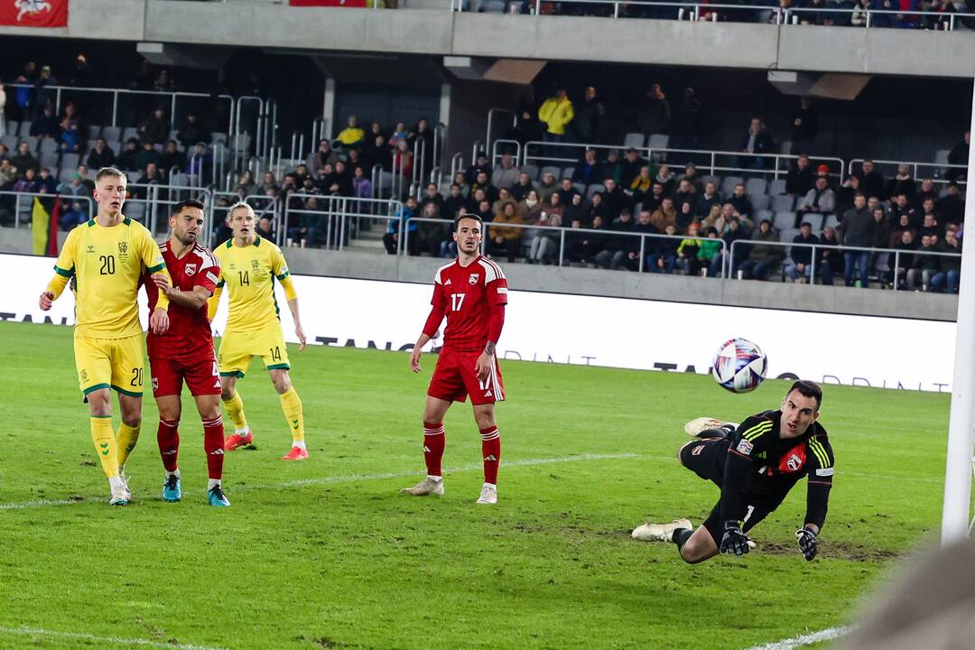 UEFA Tautų lygos rungtynės: Lietuva – Gibraltaras 1:0