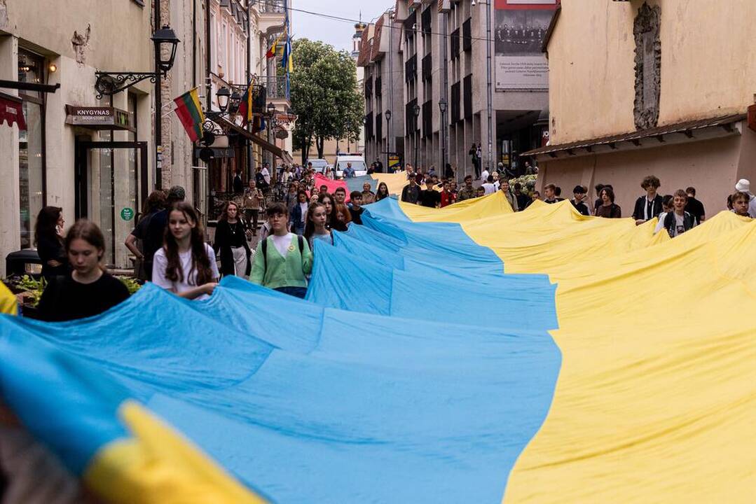 Žygis Vilniuje už Rusijoje įkalintus Mariupolio gynėjus