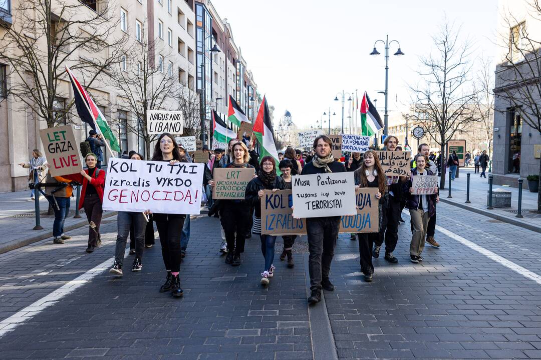 Protesto eisena „Už laisvą Palestiną“
