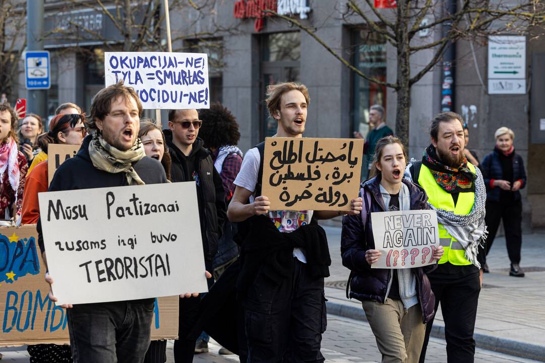 Protesto eisena „Už laisvą Palestiną“