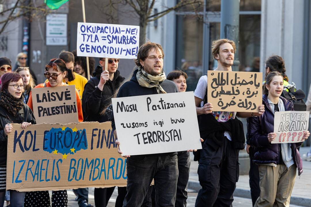 Protesto eisena „Už laisvą Palestiną“