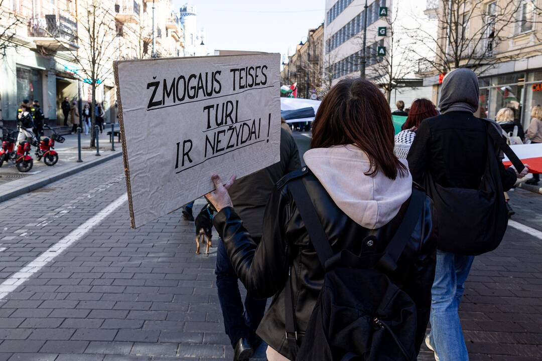 Protesto eisena „Už laisvą Palestiną“