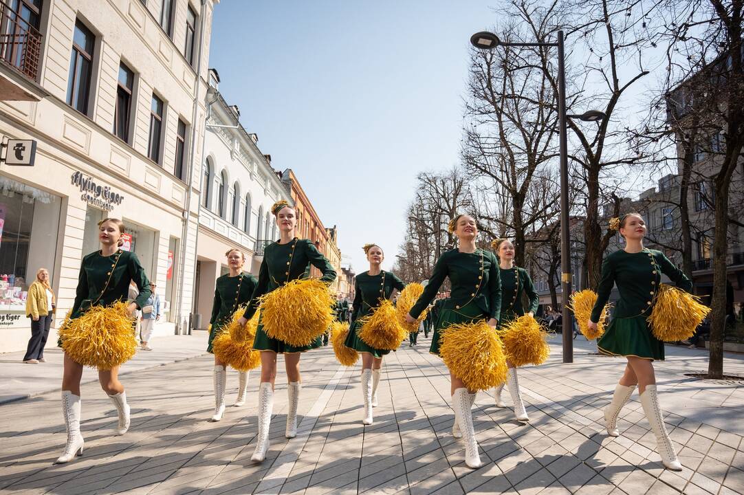 Kauno menininkai simboliškai pasveikinti išskirtine eisena