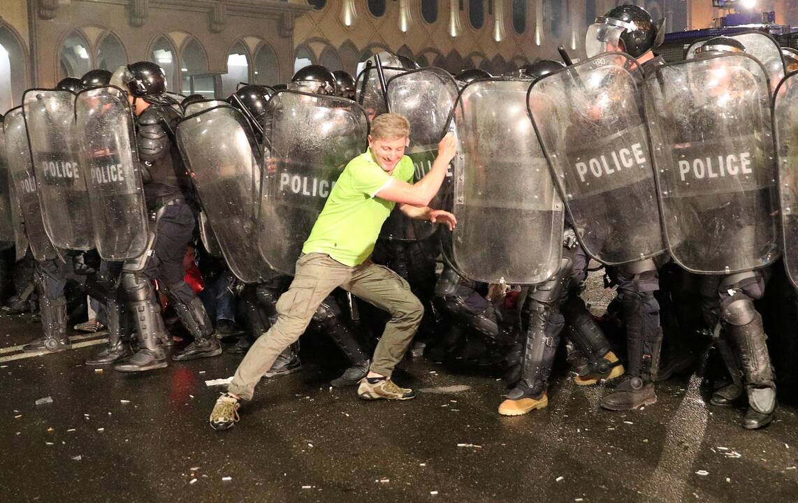 Protestai Tbilisyje 