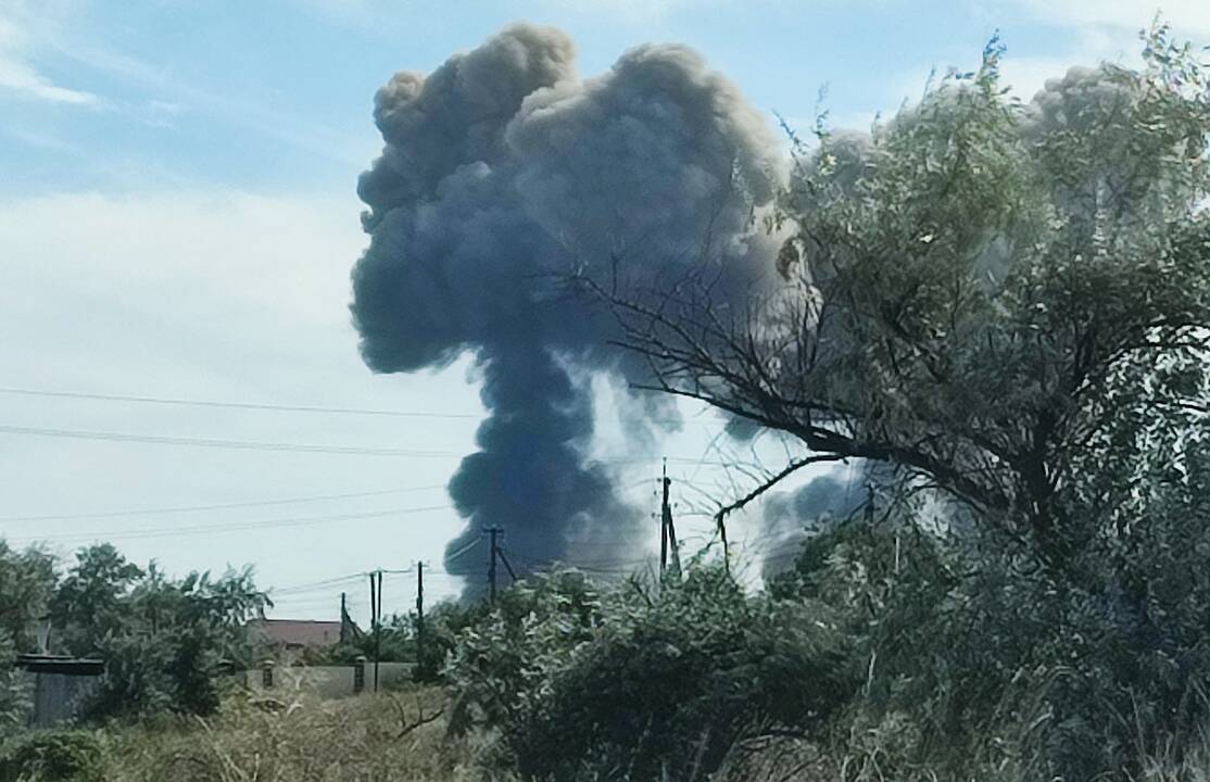 Ukrainos gynybos ministerijos pareigūnai smūgį aviacijos bazei Kryme pavadino „apšilimu“