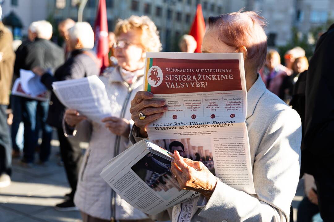 Nacionalinio susivienijimo surengta protesto akcija