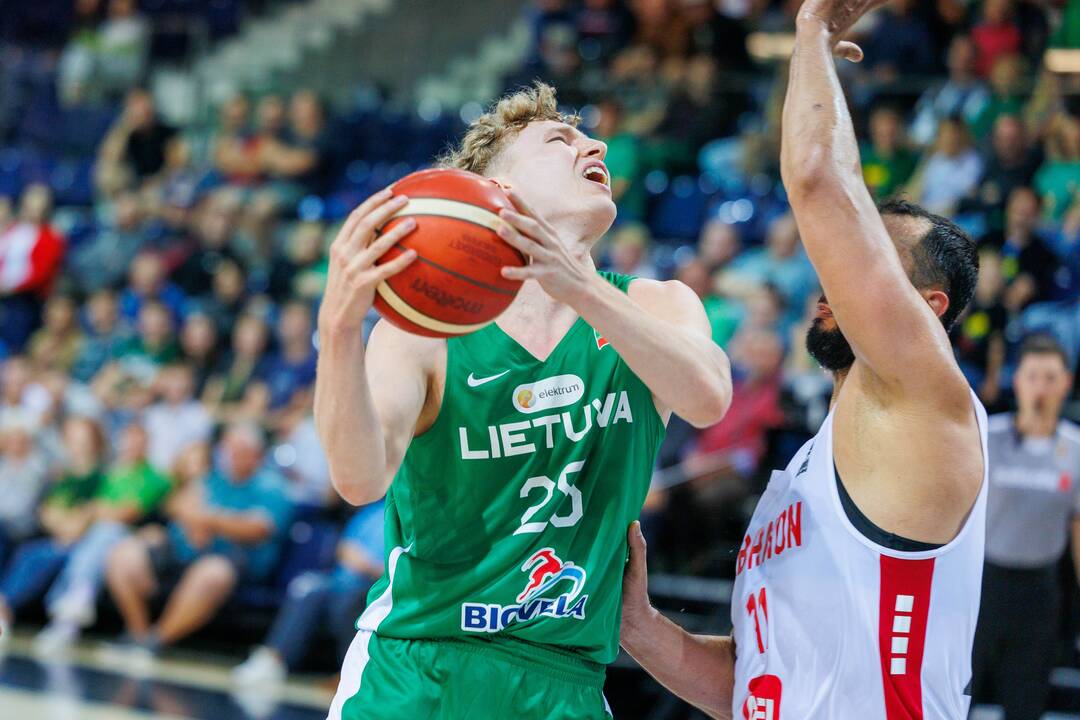 Kontrolinės krepšinio rungtynės: Lietuva – Libanas 105:66