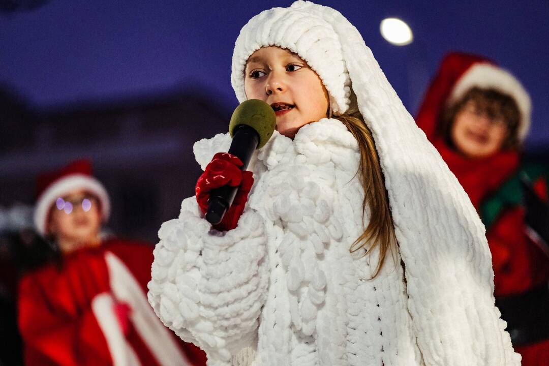 Kretingoje sužibo pagrindinė miesto eglė