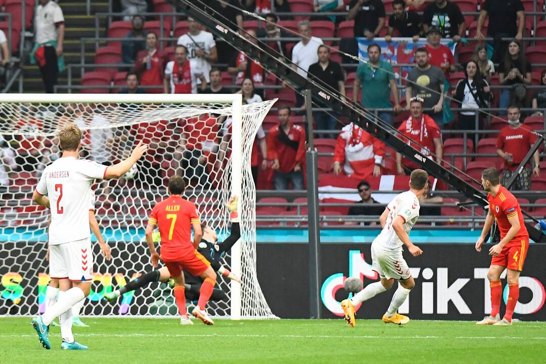 Europos futbolo čempionatas: Velsas–Danija 0:4