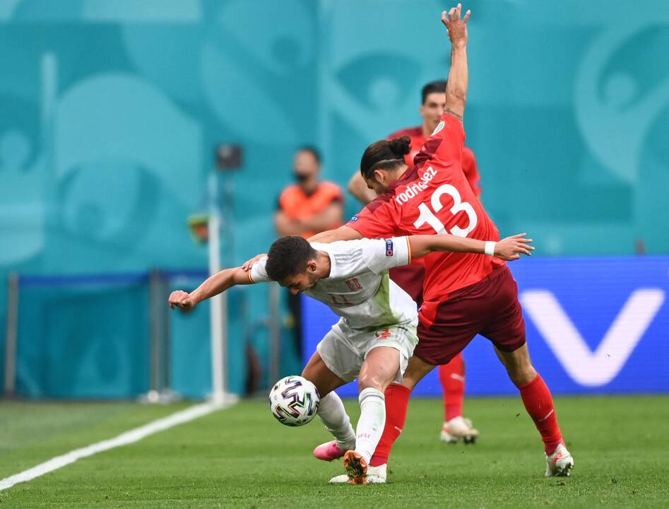 Euro 2020 ketvirtfinalis: Šveicarija – Ispanija 1:1; baud. 1:3