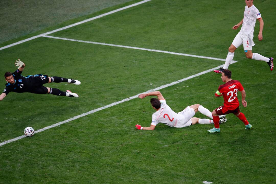 Euro 2020 ketvirtfinalis: Šveicarija – Ispanija 1:1; baud. 1:3
