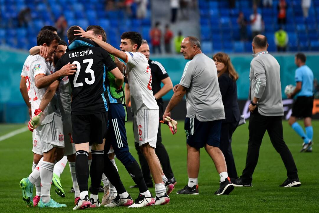 Euro 2020 ketvirtfinalis: Šveicarija – Ispanija 1:1; baud. 1:3