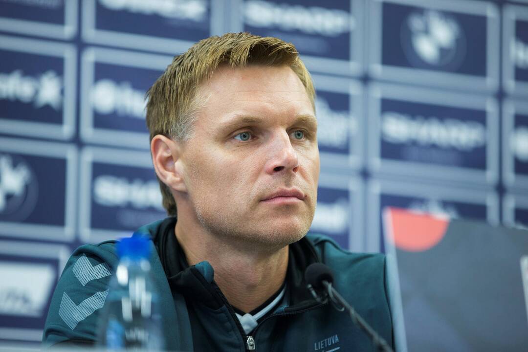 Lietuvos futbolo rinktinės spaudos konferencija