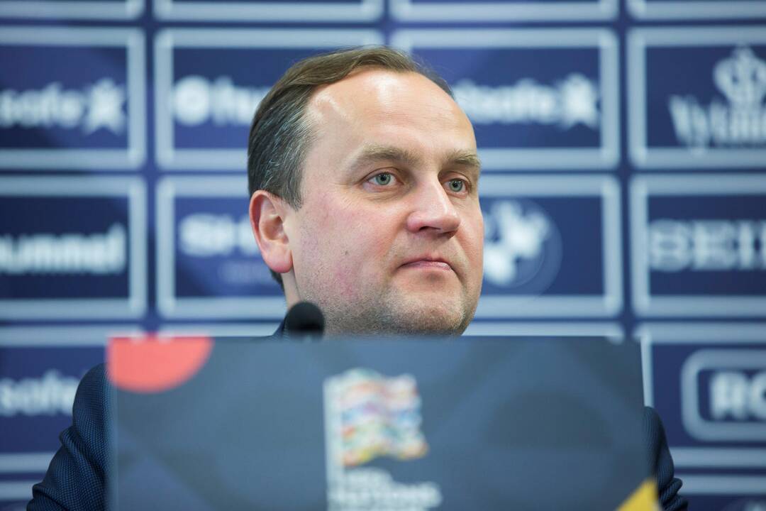 Lietuvos futbolo rinktinės spaudos konferencija