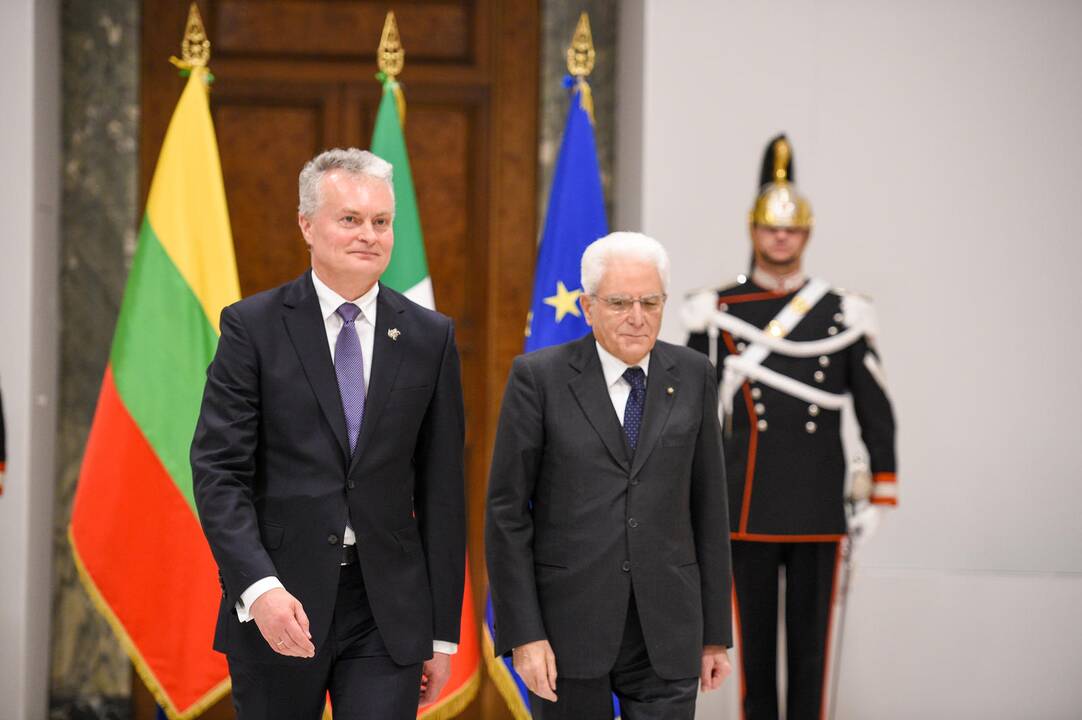 Gitanas Nausėda ir Sergio Mattarella