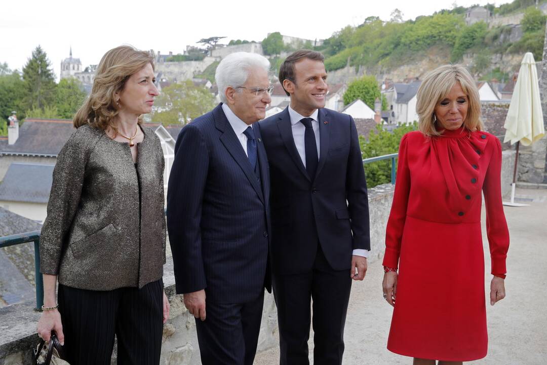 Sergio Mattarella  ir Emmanuelis Macronas