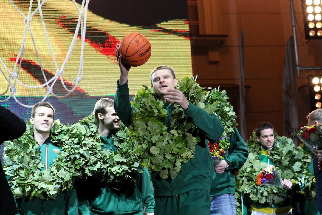 Lietuvos krepšininkų sutikimas Vilniuje