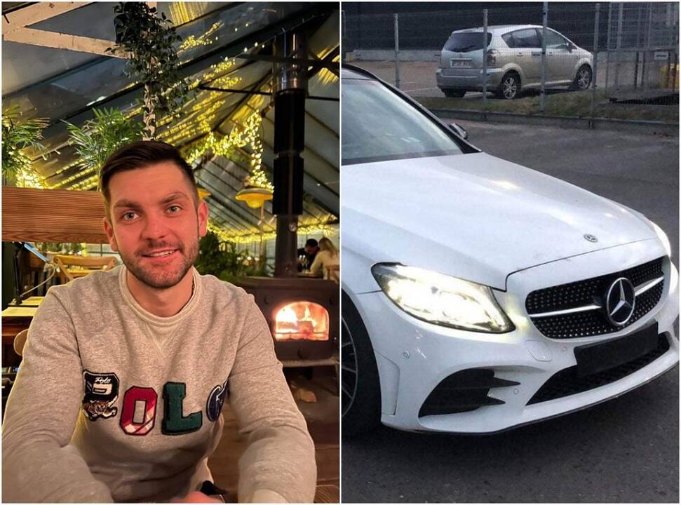 Su „Mercedes-Benz“ automobiliu dingęs vyras rastas negyvas