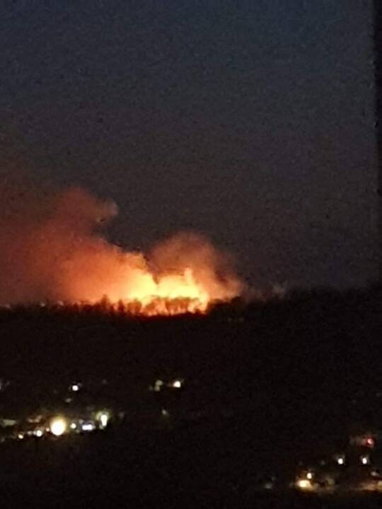 Prie Vytėnų užsiliepsnojo žolė