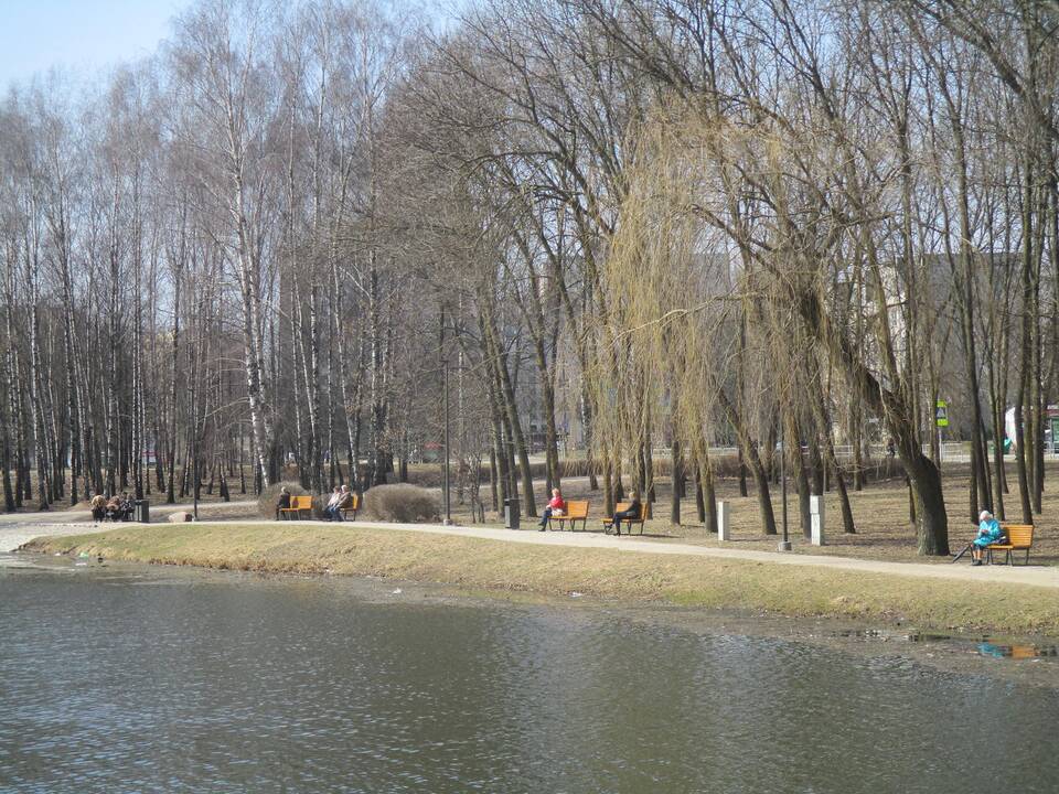 Kauniečiai džiaugiasi padvelkusiu pavasariu