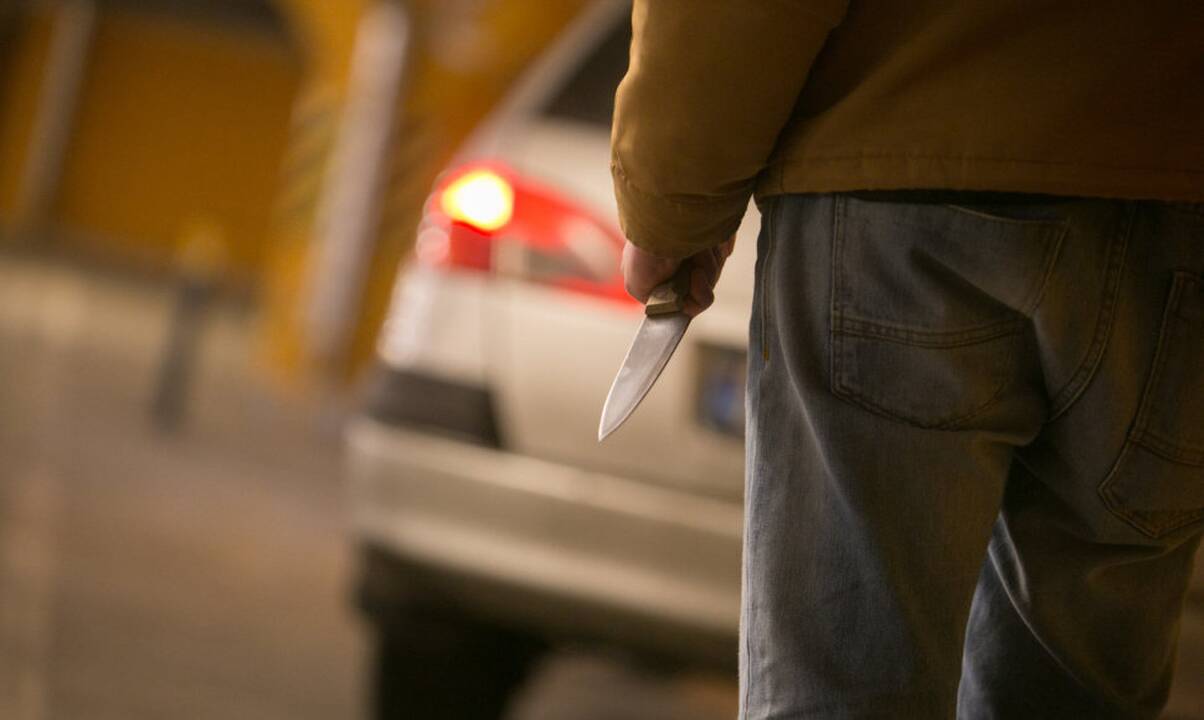 Vilniuje prie vaikų žaidimų aikštelės siautėjo girtas vyras su peiliu