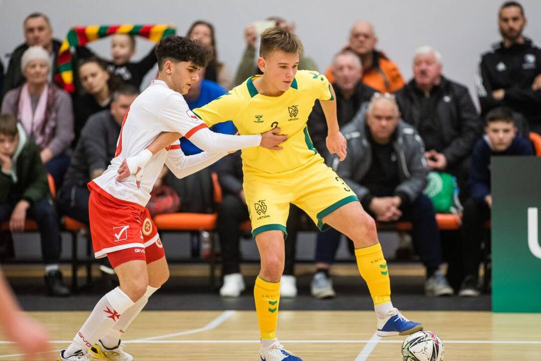 Lietuvos vaikinų futsal rinktinė Druskininkuose antrą sykį sužaidė lygiosiomis