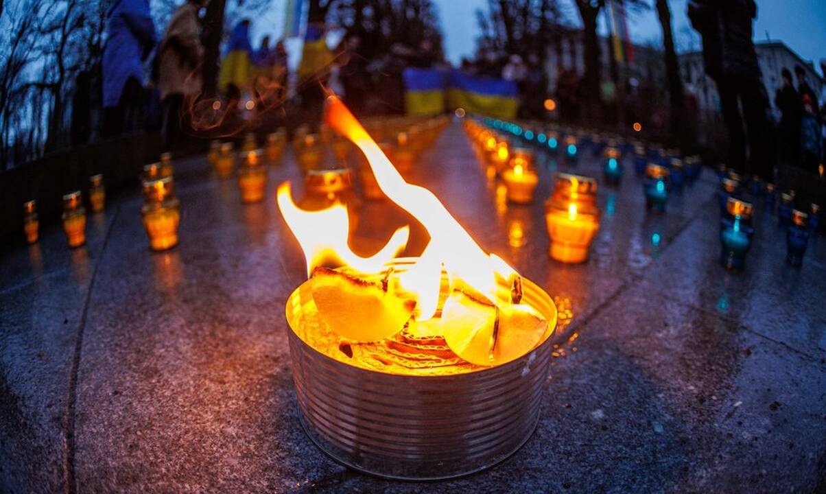Atsisveikinimas su Ukrainoje žuvusiu Tomu Valentėliu – balandžio 23-iąją
