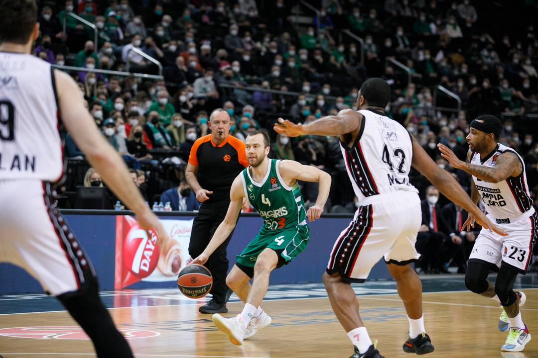 Eurolyga: Kauno „Žalgiris“ – Milano „Armani Exchange“ 70:74