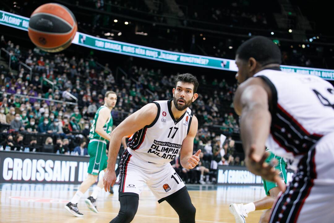 Eurolyga: Kauno „Žalgiris“ – Milano „Armani Exchange“ 70:74