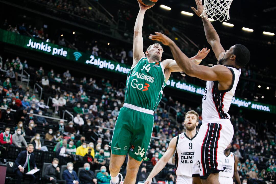 Eurolyga: Kauno „Žalgiris“ – Milano „Armani Exchange“ 70:74
