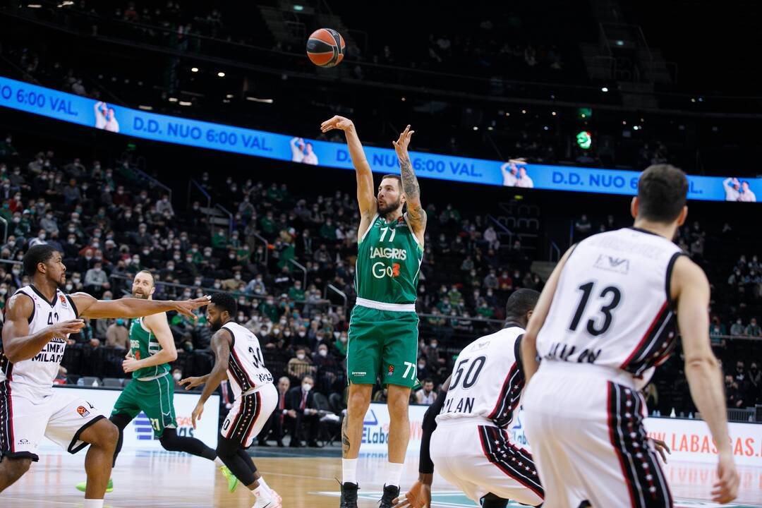 Eurolyga: Kauno „Žalgiris“ – Milano „Armani Exchange“ 70:74