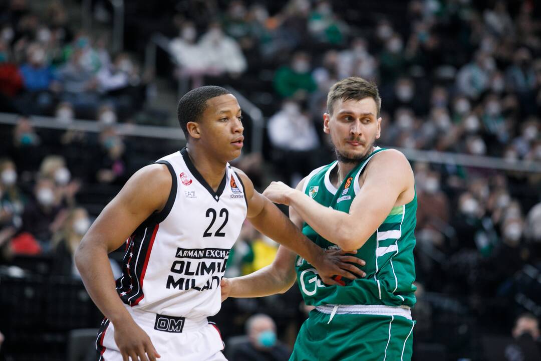 Eurolyga: Kauno „Žalgiris“ – Milano „Armani Exchange“ 70:74