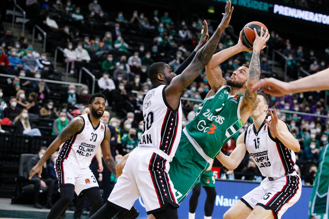 Eurolyga: Kauno „Žalgiris“ – Milano „Armani Exchange“ 70:74