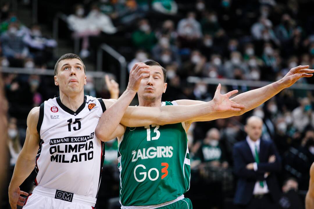 Eurolyga: Kauno „Žalgiris“ – Milano „Armani Exchange“ 70:74