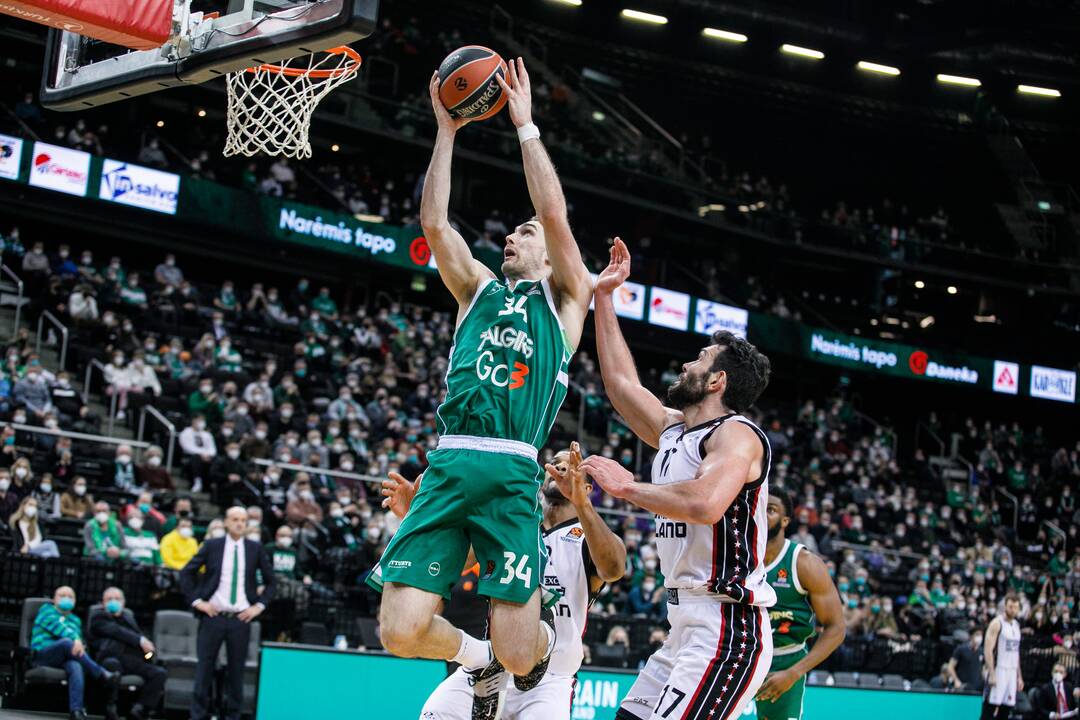 Eurolyga: Kauno „Žalgiris“ – Milano „Armani Exchange“ 70:74