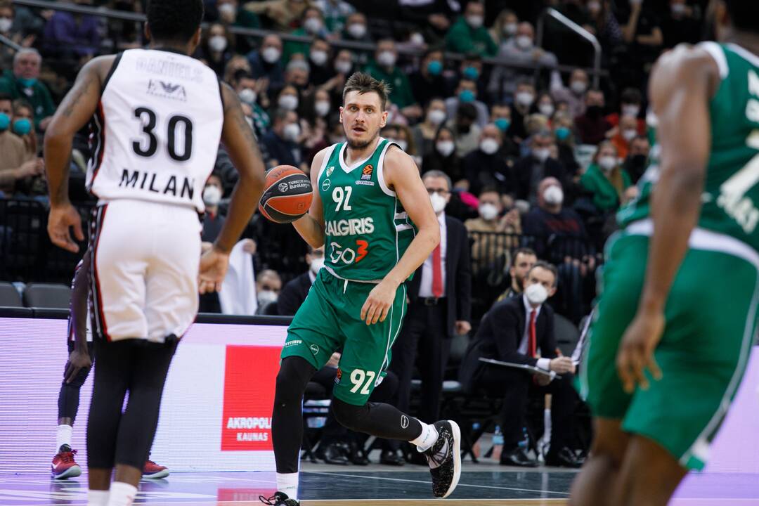 Eurolyga: Kauno „Žalgiris“ – Milano „Armani Exchange“ 70:74