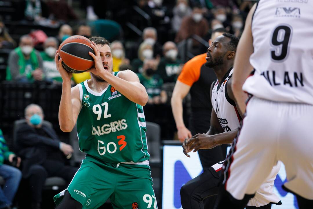 Eurolyga: Kauno „Žalgiris“ – Milano „Armani Exchange“ 70:74