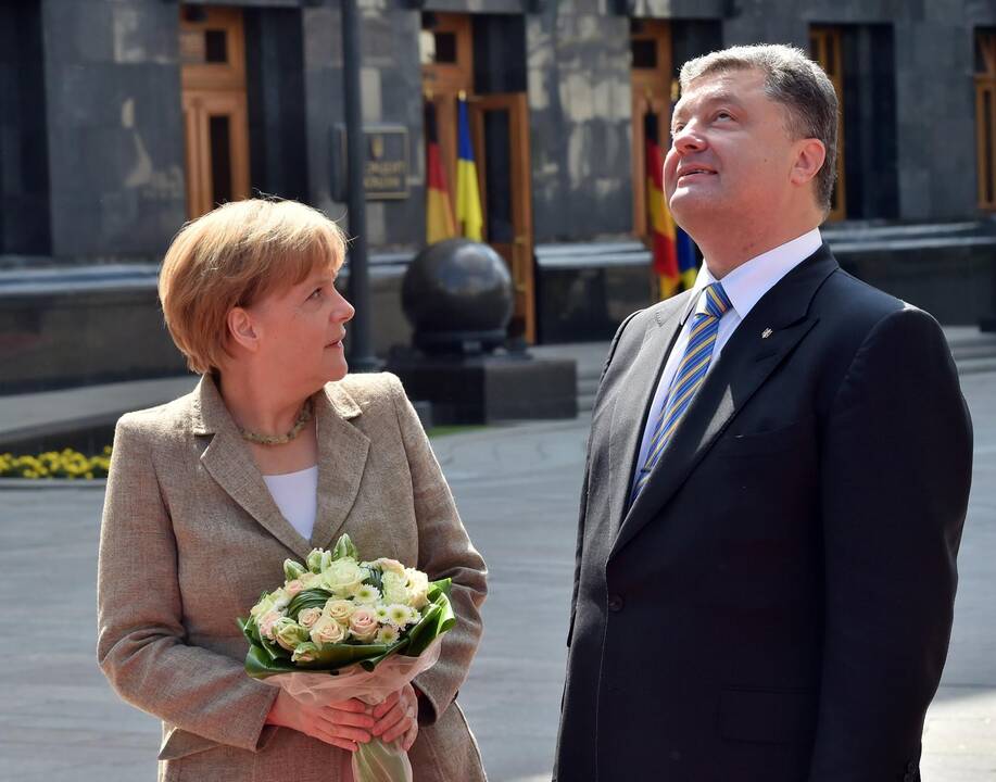 Angela Merkel ir Petro Porošenka