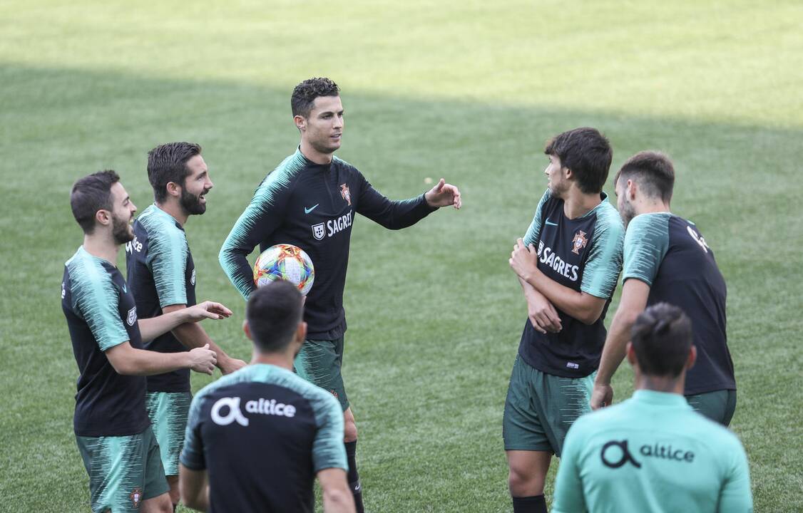 Portugalijos futbolo rinktinės treniruotė