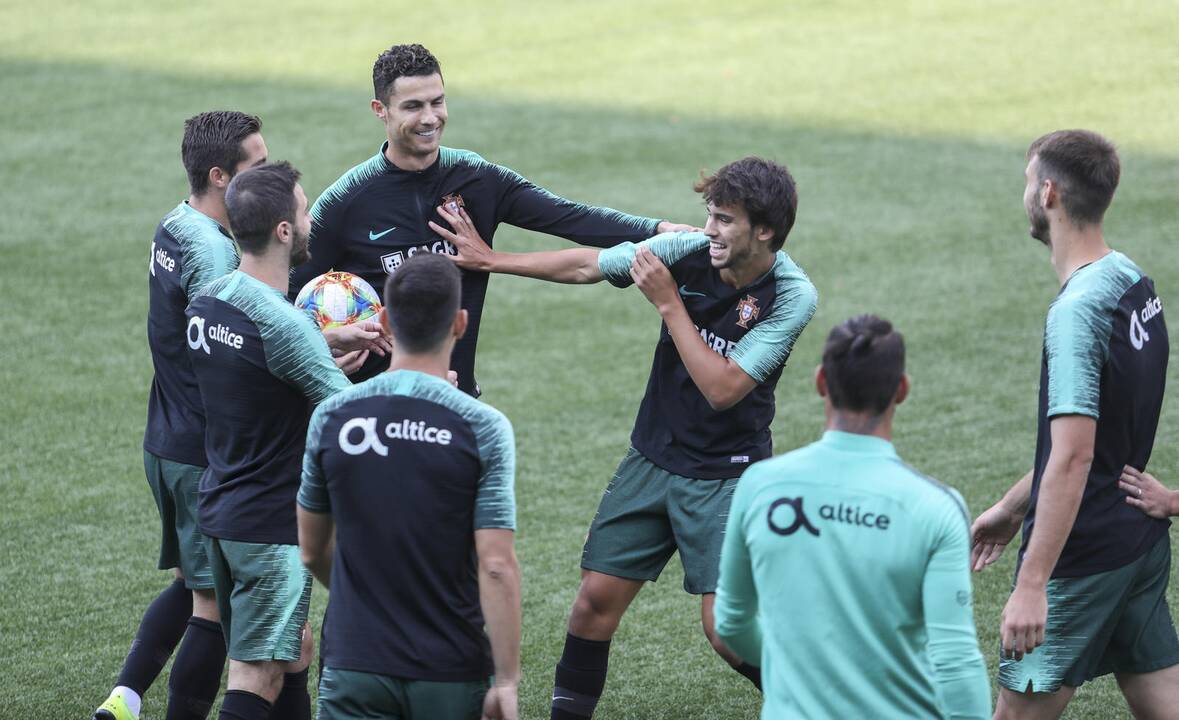 Portugalijos futbolo rinktinės treniruotė