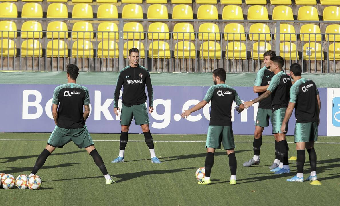 Portugalijos futbolo rinktinės treniruotė