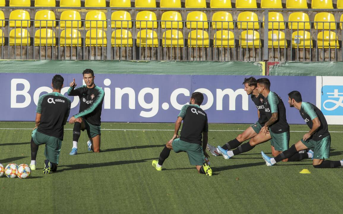 Portugalijos futbolo rinktinės treniruotė
