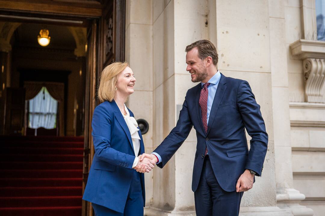 Gabrielius Landsbergis ir Elizabeth Truss